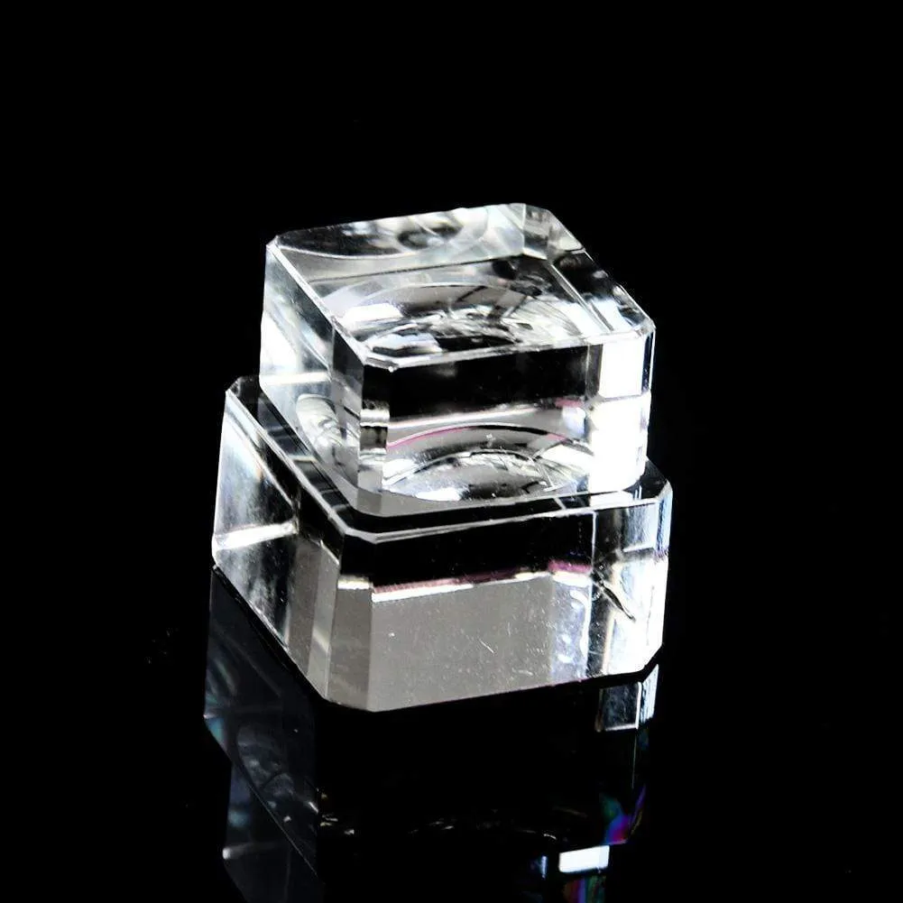 1PC Clear Crystal Ball Stand Display Holder Crystal Ball Base Square Glass Sphere Display Stand Table Home Decoration Crafts
