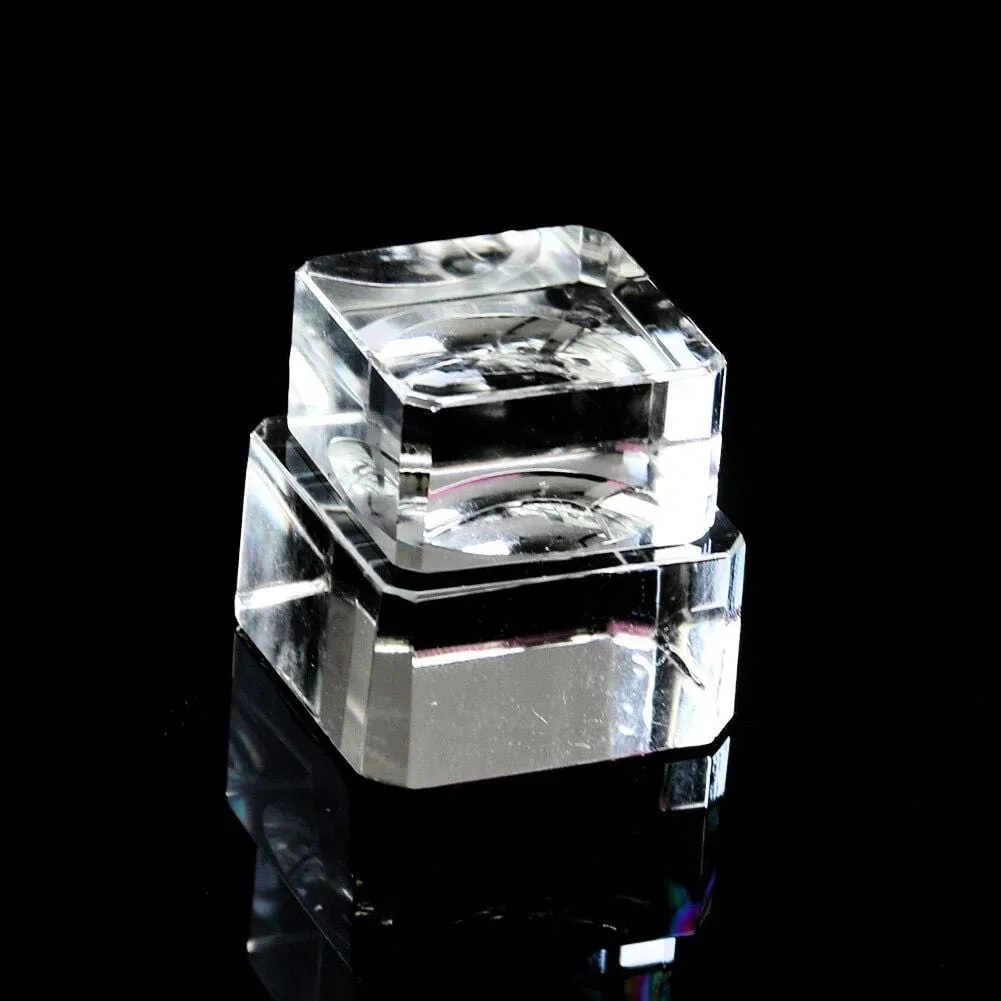 1PC Clear Crystal Ball Stand Display Holder Crystal Ball Base Square Glass Sphere Display Stand Table Home Decoration Crafts