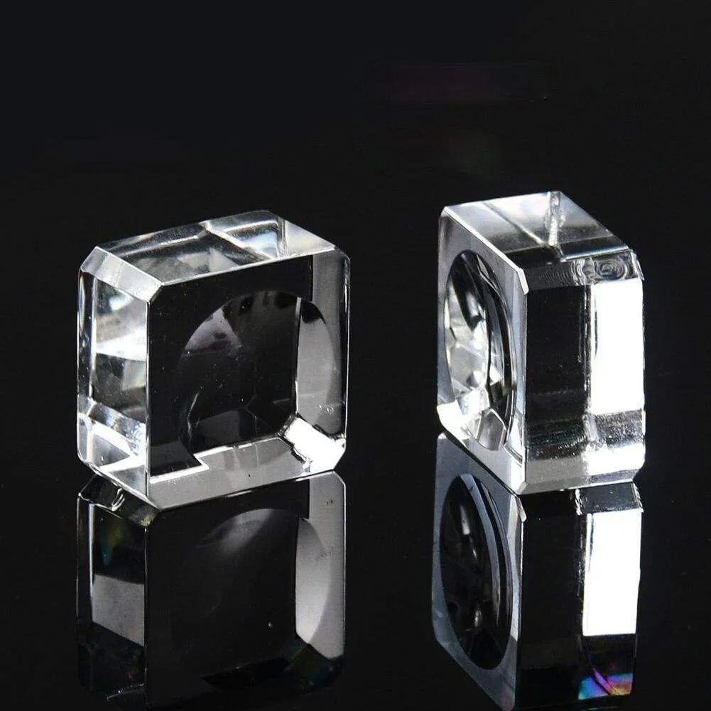 1PC Clear Crystal Ball Stand Display Holder Crystal Ball Base Square Glass Sphere Display Stand Table Home Decoration Crafts