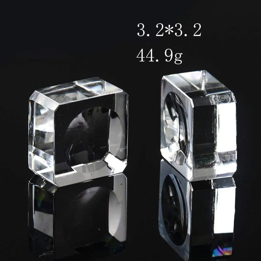 1PC Clear Crystal Ball Stand Display Holder Crystal Ball Base Square Glass Sphere Display Stand Table Home Decoration Crafts