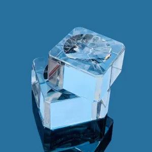 1PC Clear Crystal Ball Stand Display Holder Crystal Ball Base Square Glass Sphere Display Stand Table Home Decoration Crafts