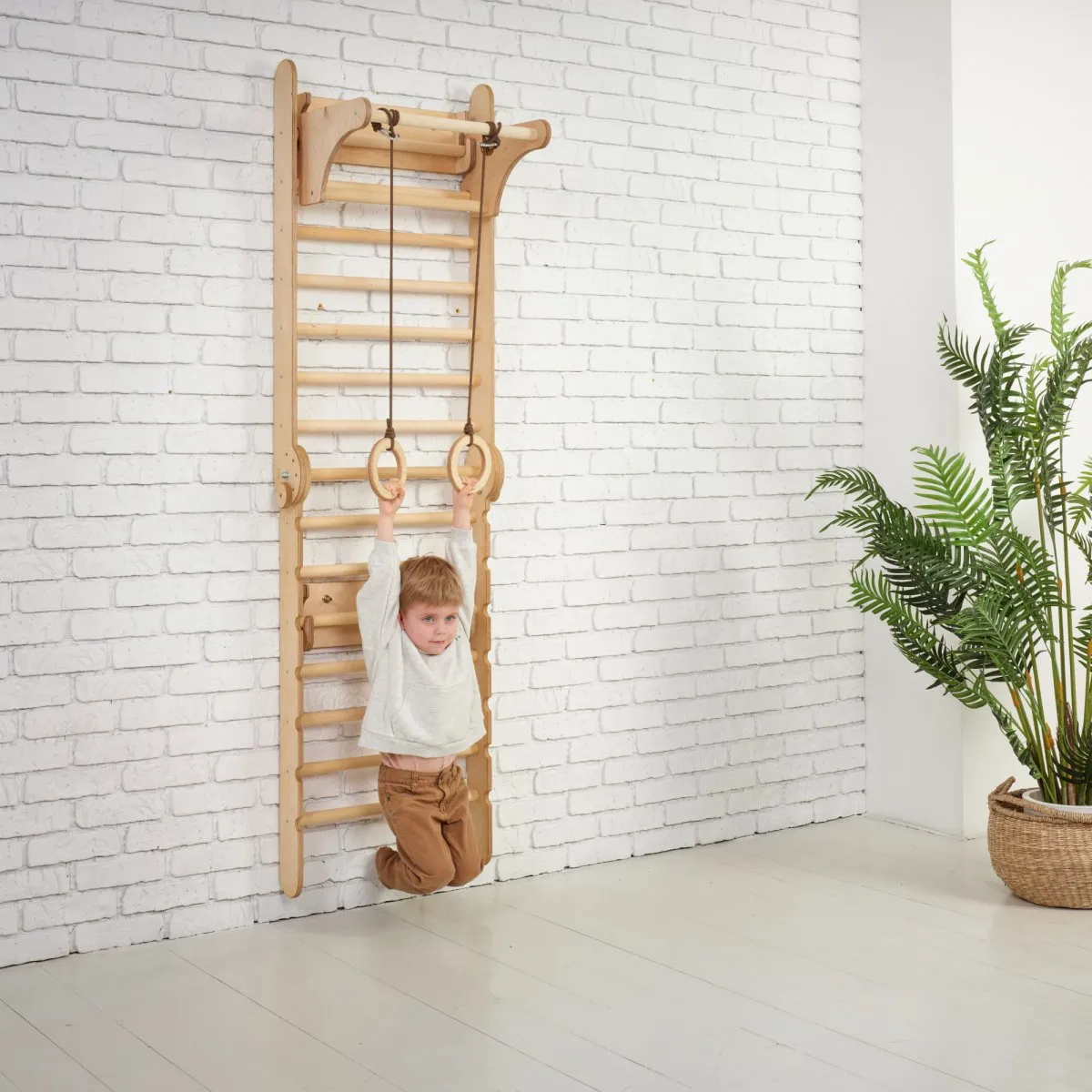 2in1 Wooden Swedish Wall / Climbing Ladder for Children   Swing Set