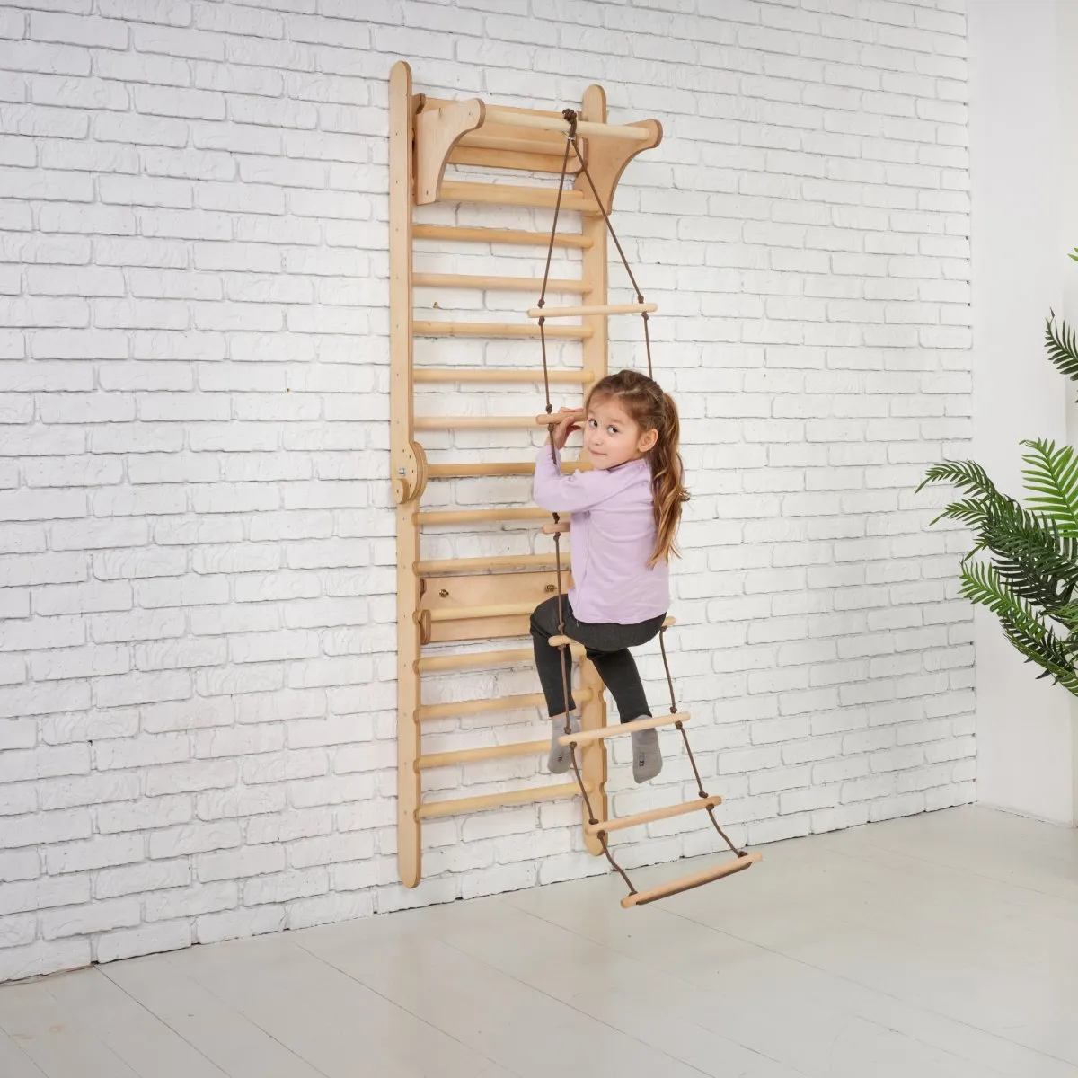 2in1 Wooden Swedish Wall / Climbing Ladder for Children   Swing Set