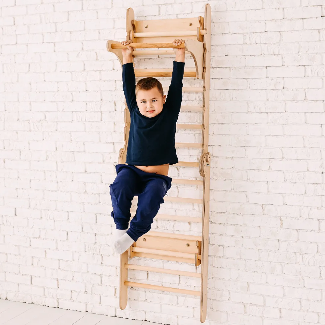 2in1 Wooden Swedish Wall / Climbing Ladder for Children   Swing Set