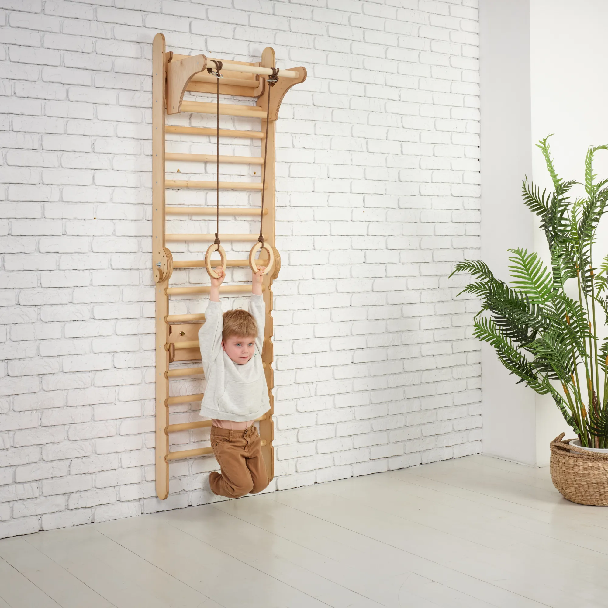 2in1 Wooden Swedish Wall / Climbing Ladder for Children   Swing Set