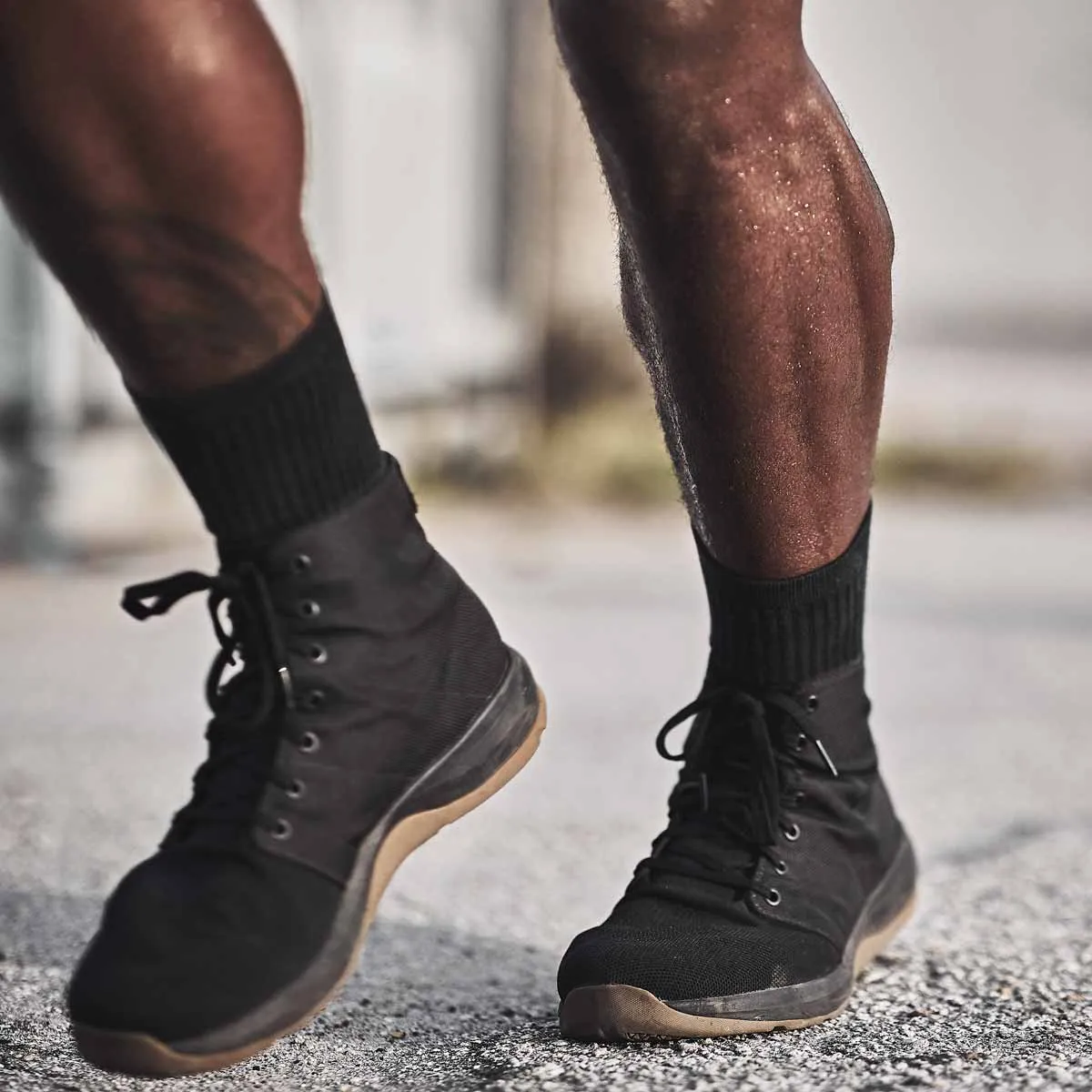 Ballistic Trainers - Mid Top - Black   Gum