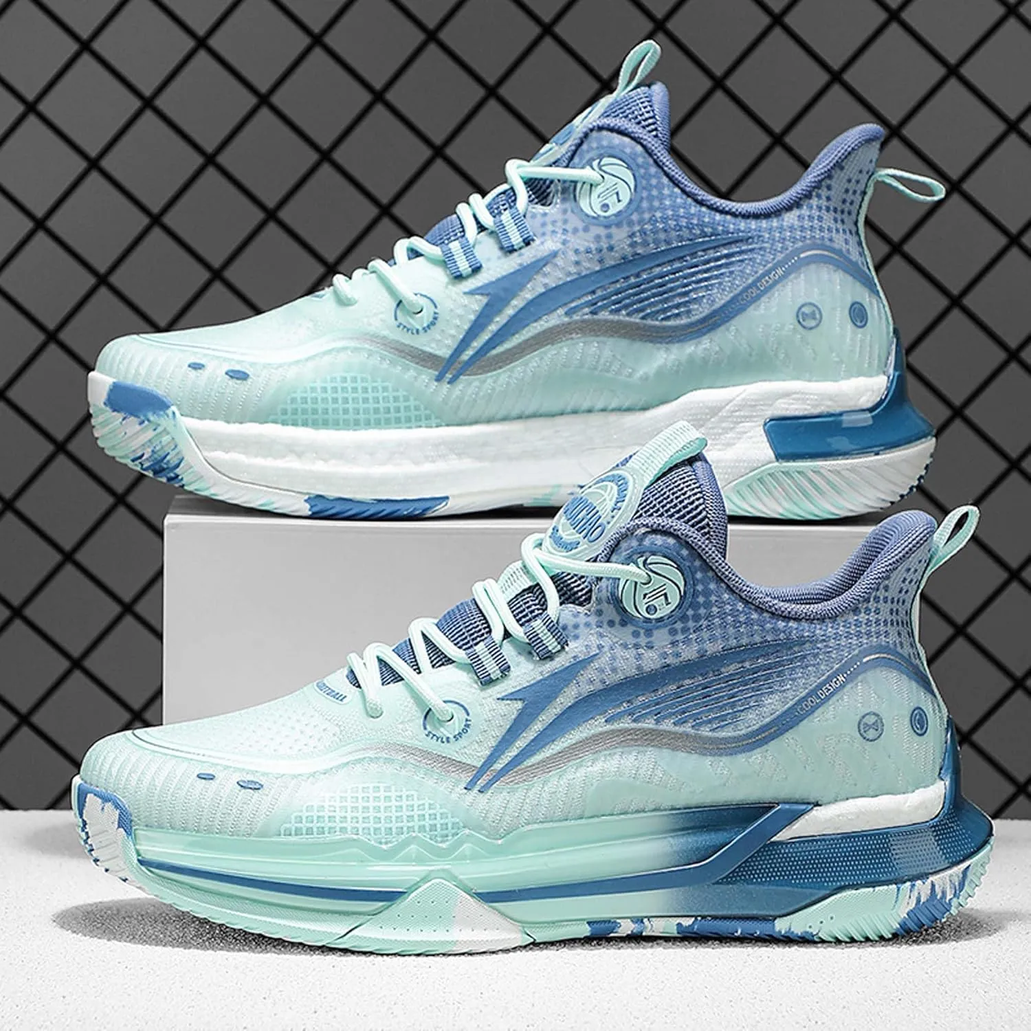 Men's Breathable High-Top Basketball Shoes with Arch Support  Anti-Slip Design for Outdoor Training, Casual Sports & Daily Wear